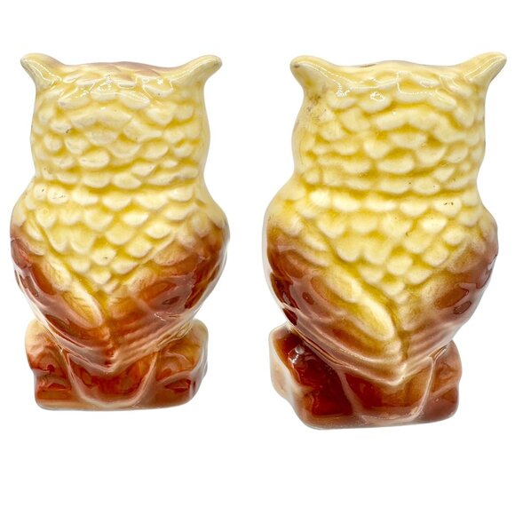 Vintage Scotty Wheeling Jamboree Owl Salt and Pepper Shakers Googly Eyes Move - Picture 8 of 9